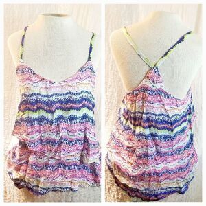 ella moss Multi-colored Layered Top Size Moss